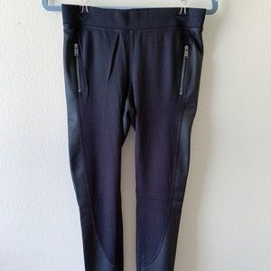 Express XS Leather Legging Black